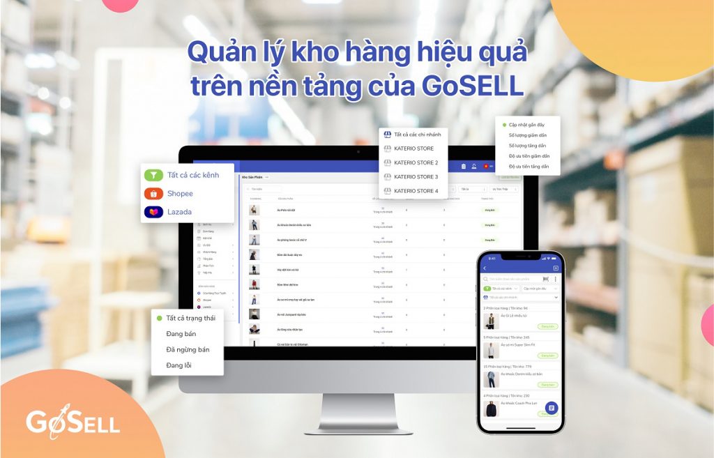 Gợi ý nền tảng công nghệ quản lý hàng hóa - GoSELL